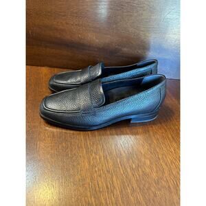 Vionic Sellah Women's 8.5 Black Pebbled Leather Neutral Business Slip On Loafer